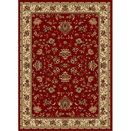 Radici Usa 1597-1432-RED Como Rectangular Red Traditional Italy Area Rug- 7 ft. 9 in. W x 11 ft. H 1597/1432/RED